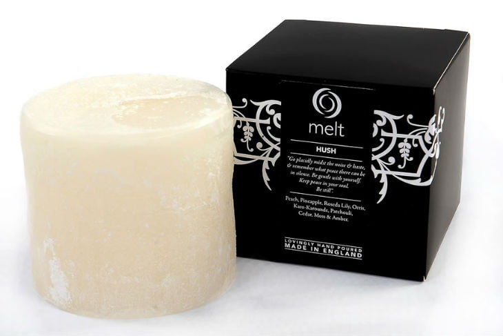Hush short and fat scented candle
