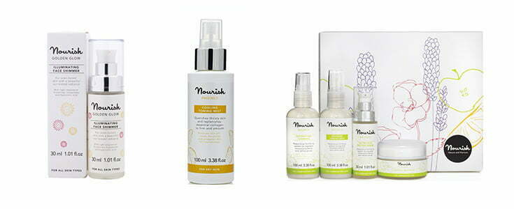 Nourish skincare product range