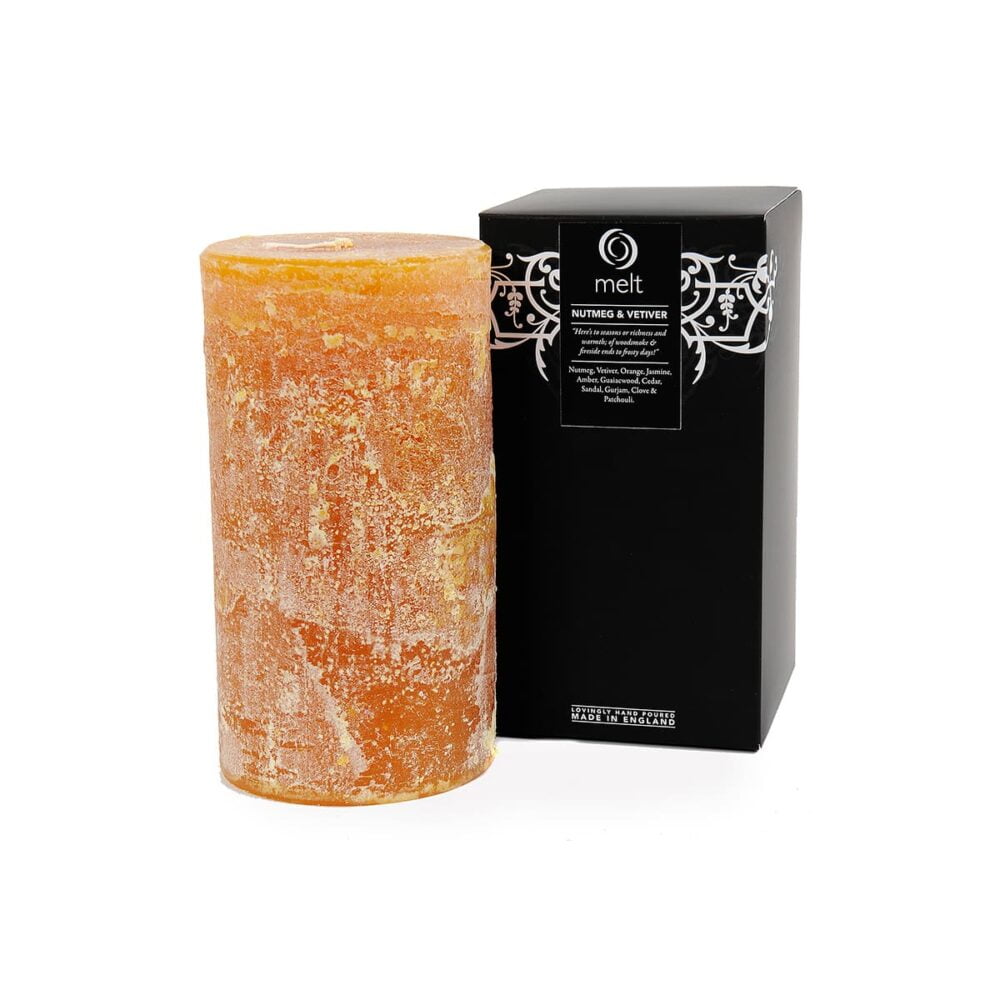 Nutmeg & Vetiver Tall & Fat Scented Candle