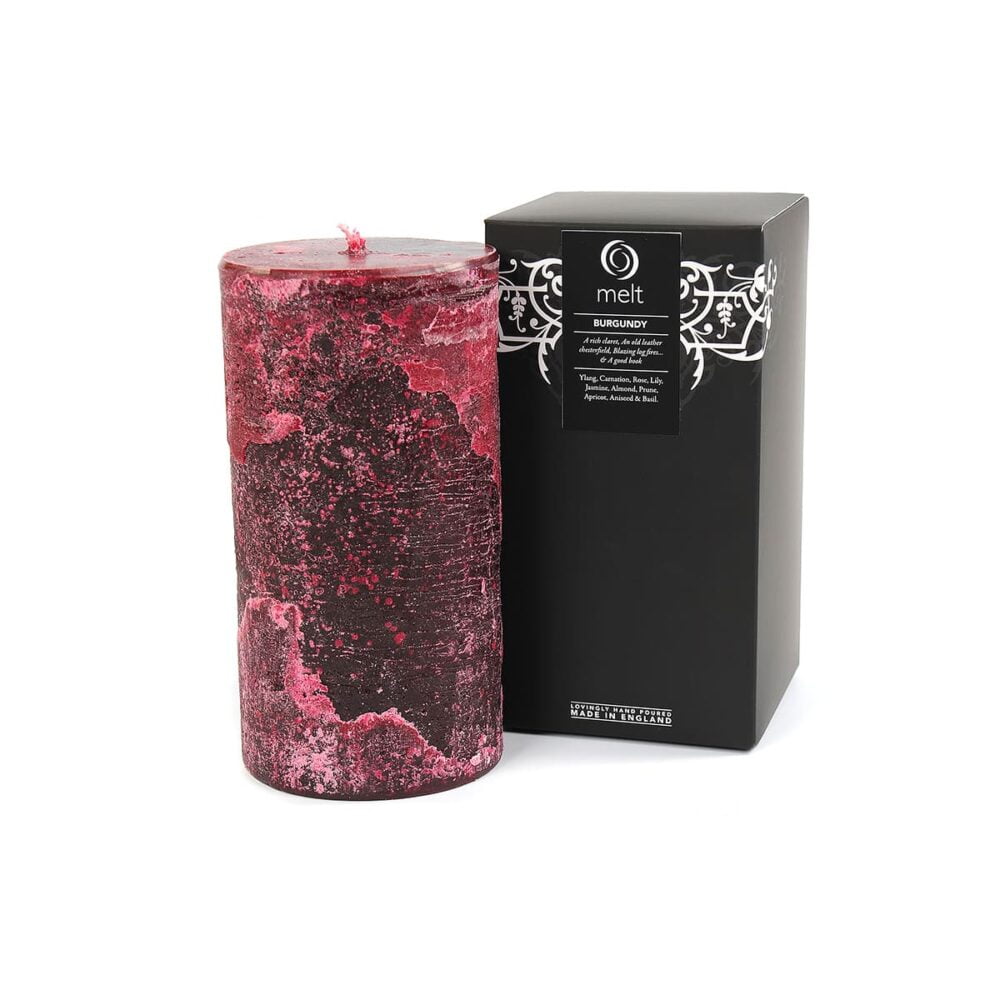 Burgundy Tall & Fat Candle