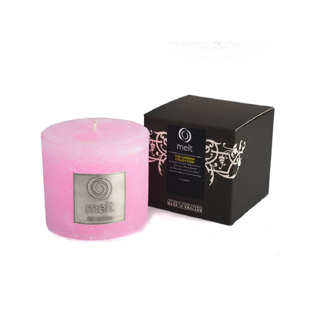 Carnation Short & Fat Candle
