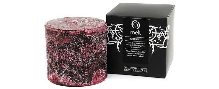 burgundy scented candle