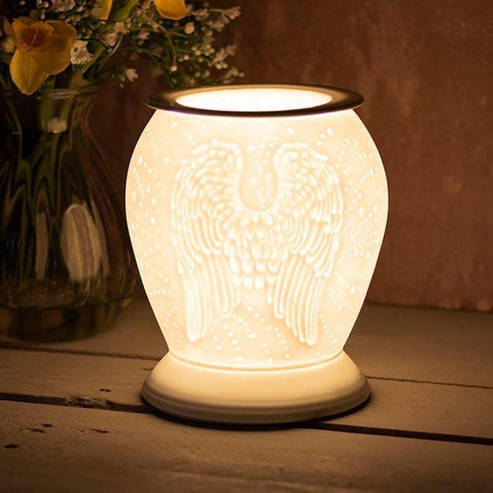 Porcelain Angel - White Wax Warmer Lamp