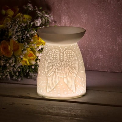 White Porcelain Angel Wing Wax Melter