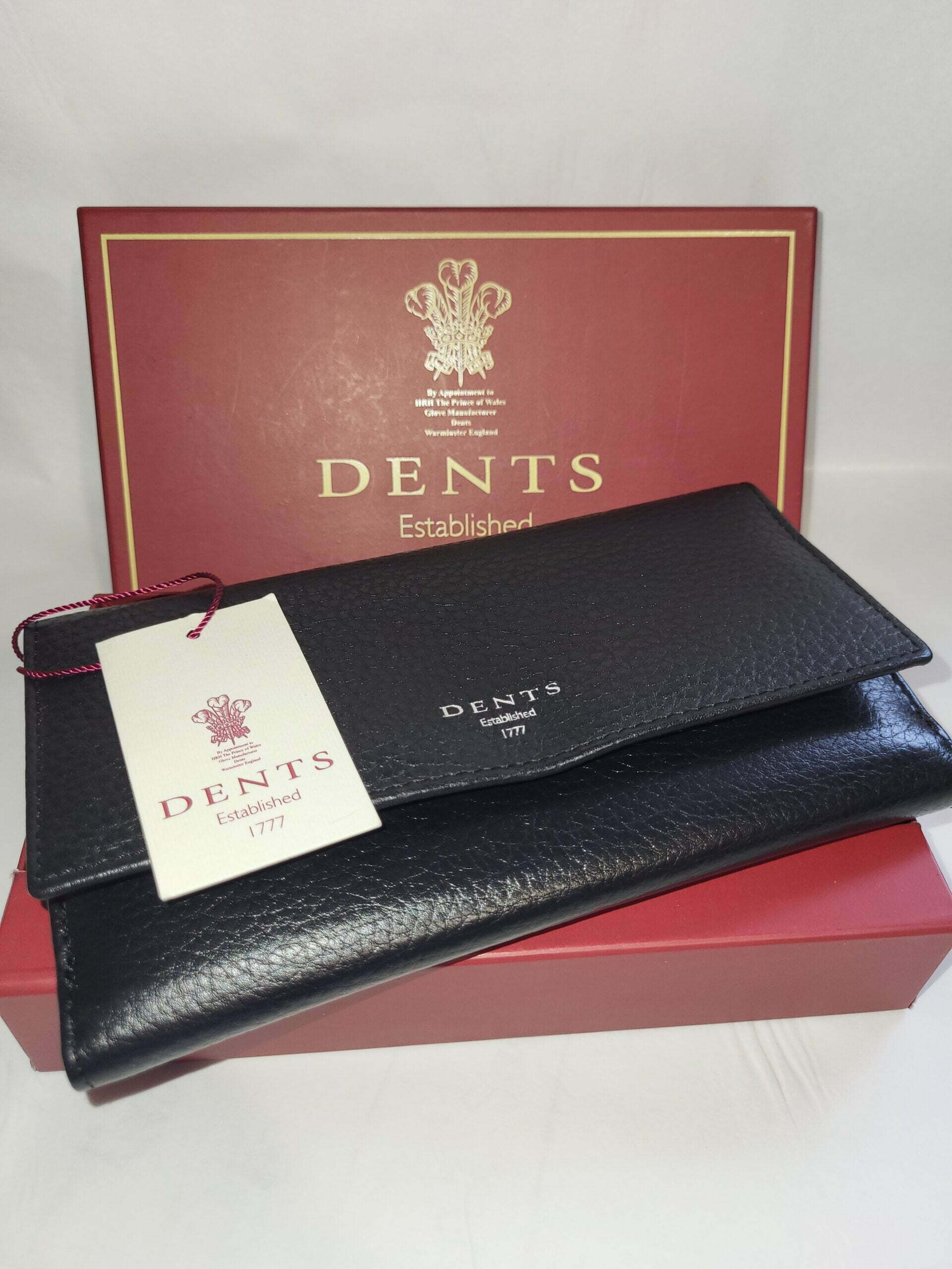 Dents Black Leather Purse with blocking wallet (Boxed)